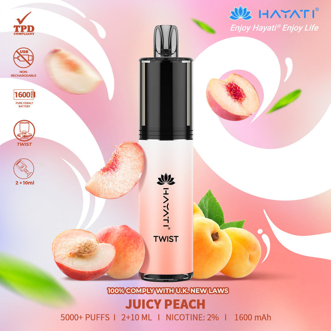 Hayati Twist 5000 Puffs Disposable Vape Pod Kit (Box of 10)