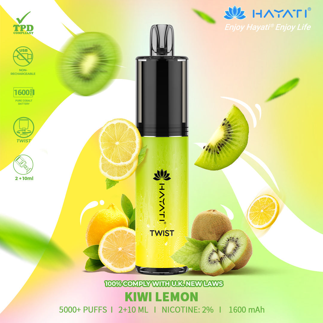 Hayati Twist 5000 Puffs Disposable Vape Pod Kit (Box of 10)