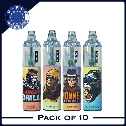 RandM Tornado 7000 Puff Disposable Vape Zero Nicotine (Box of 10)