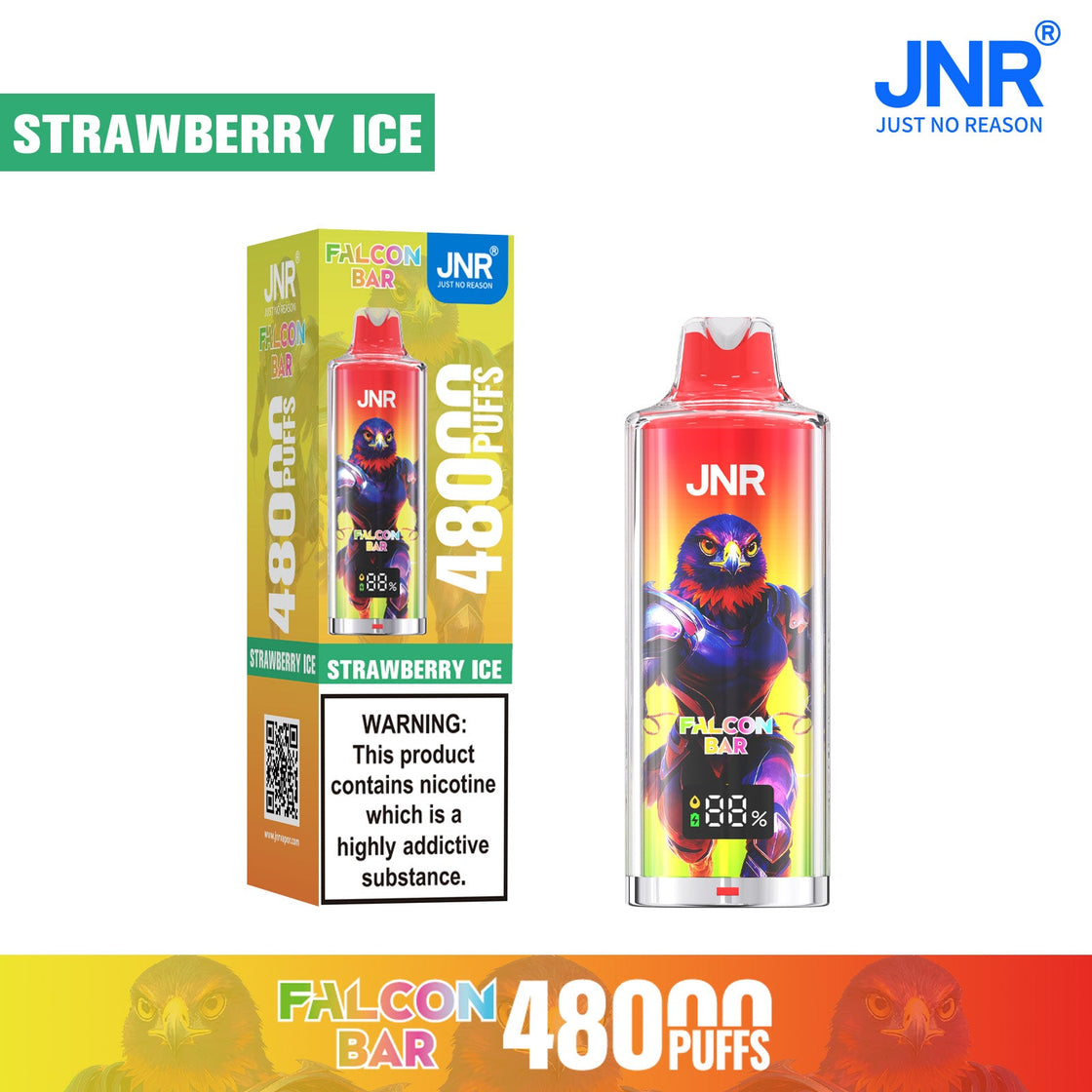 JNR Falcon Bar 48000 Puffs Disposable Vape (Box of 10)