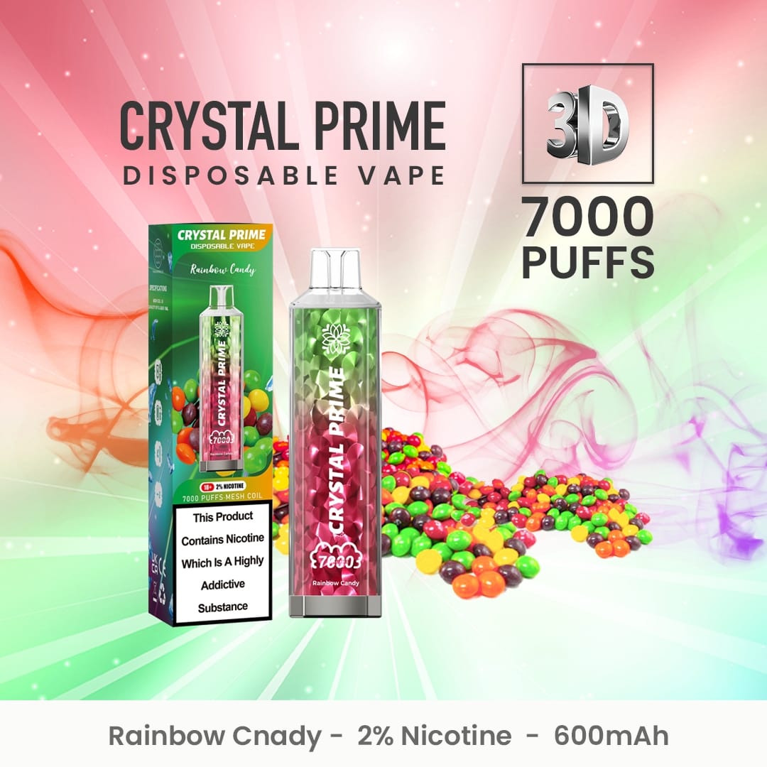 Crystal Prime 7000 Disposable Vape Puff Pod Device (Pack of 10)