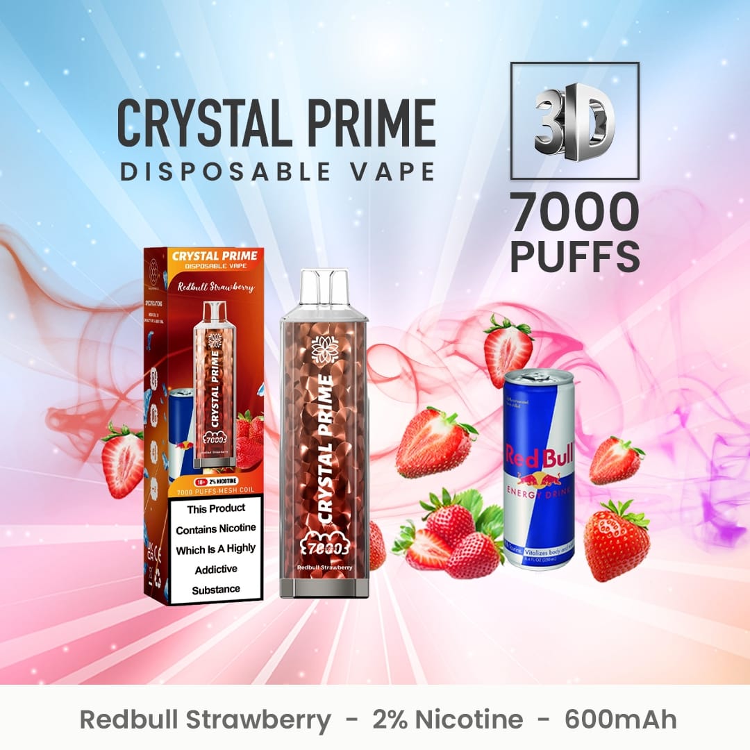 Crystal Prime 7000 Disposable Vape Puff Pod Device (Pack of 10)